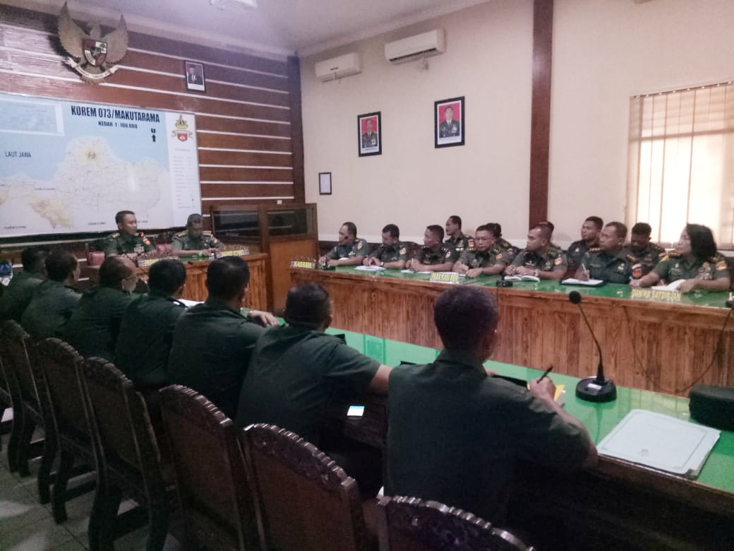 Korem 073/Mkt Menerima Pengawasan dan Pemeriksaan post audit Dari Itdam IV/Diponegoro